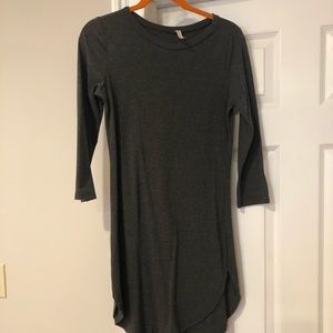 Gray Tight T-shirt Dress